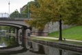 The Woodlands, Texas USA - July 11, 2021: A bridge over the waterway.