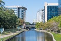 The Woodlands, Texas, USA. October 14, 2022. A view of The Waterway in The Woodlands, Texas