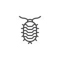 Woodlouse pests line icon