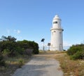 Woodman Point Lighthouse and Path in the Bush Royalty Free Stock Photo