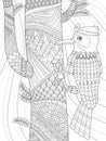 Woodpecker adult coloring page