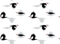 Woodpecker Flying Cartoon Vector Seamless Background Wallpaper-01