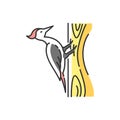 Woodpecker RGB color icon