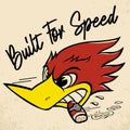 woodpeckers birds red smoke built for speed vector