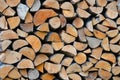 Woodpile, Chopped and stacked firewood, background Royalty Free Stock Photo