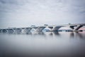 The Woodrow Wilson Bridge, over the Potomac River, seen from Ale Royalty Free Stock Photo