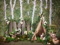 In the woods chic custom made sett up Royalty Free Stock Photo