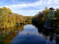 Woods and River View in Autumn. Williamsburg, VA