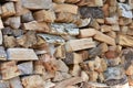 The Woodshed` HD cut wood pile stock photo Royalty Free Stock Photo