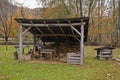 Woodshed, Oconaluftee Pioneer Homestead, Smokies Royalty Free Stock Photo