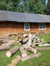 Woodshed and woodyard, Hola, Poland