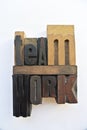 Woodtype letters showing teamwork Royalty Free Stock Photo