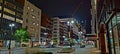 Woodward Avenue Downtown Detroit at night