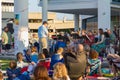 A woodwind ensemble performs on a warm June evening