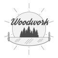 Woodwork Industry Vector Badge
