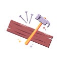 woodworker tools. carpenter symbol vector illustration Royalty Free Stock Photo