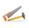 woodworker tools. carpenter symbol vector illustration Royalty Free Stock Photo