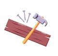woodworker tools. carpenter symbol vector illustration Royalty Free Stock Photo