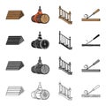 Woodworking, enterprise, ecology and other web icon in cartoon style.Board, tools, locksmith, icons in set collection.