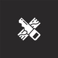woodworking icon. Filled woodworking icon for website design and mobile, app development. woodworking icon from filled hobbies