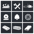 Woodworking Icons set