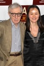 Woody Allen, Soon-Yi Previn arrives at the Royalty Free Stock Photo