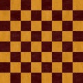 Woody brown and beige chessboard seamless pattern