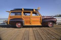 Woody vehicle on the pier Royalty Free Stock Photo