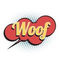 Woof comic word