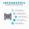 Woofer, Loud, Speaker, Music Infographics Presentation Template. 5 Steps Presentation