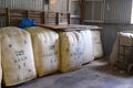 Wool bales in storage western Australia