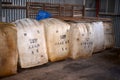 Wool bales in storage western Australia