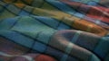 Wool Blanket With Tartan Pattern