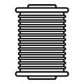 Wool bobine icon, outline style Royalty Free Stock Photo