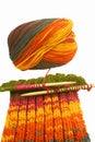 Wool clew and knitting Royalty Free Stock Photo