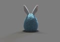 Wool egg with bunny ears.easter theme