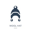 wool hat icon in trendy design style. wool hat icon isolated on white background. wool hat vector icon simple and modern flat Royalty Free Stock Photo