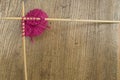 Wool and knitting needle border