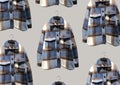 Wool plaid plaid overshirt pattern. rendy clothes Royalty Free Stock Photo