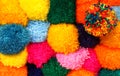 Wool ponpon very soft and colorful Royalty Free Stock Photo