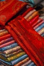 Wool and silk scarfs Royalty Free Stock Photo