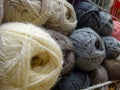 Wool skein thread multicolored gray needlework counter hobby