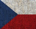 Wool Textured Flag - Czechia