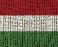 Wool Textured Flag - Hungary