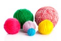 Wool yarn ball isolated on white. Royalty Free Stock Photo