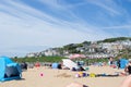 WOOLACOMBE, DEVON, ENGLAND - 21 June 2021: Woolacombe beach in Devon, England