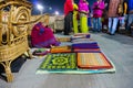 Woolen carpets , door mats, handicraft products being sold at hastashilpomela or handicrafts fair Royalty Free Stock Photo