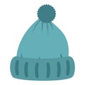 Woolen hat icon isolated