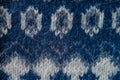 Woolen pattern close-up Royalty Free Stock Photo