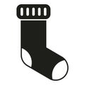 Woolen sock icon simple vector. Textile home fabric